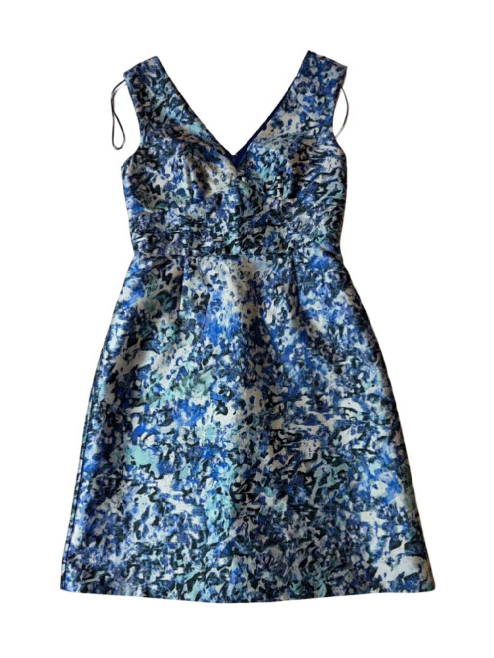 Reiss Allium Women’s 6 Ice Blue Floral Jacquard Fit Flare Cocktail Dress